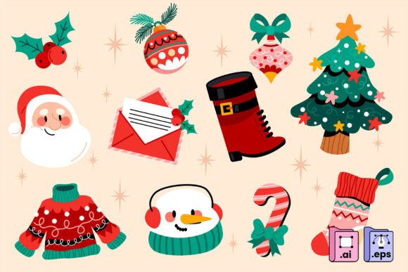Download Festive Christmas Object Set - Object Collection