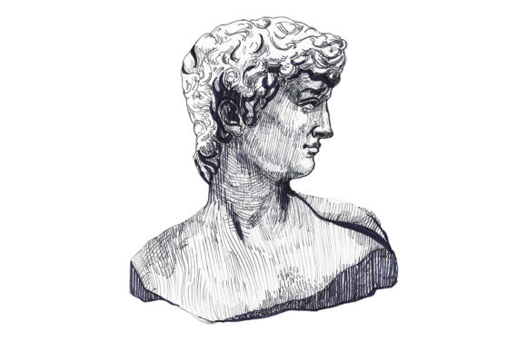 Download Apollo - Graphic Ink Bust Sculpture Art - Graphic Collection