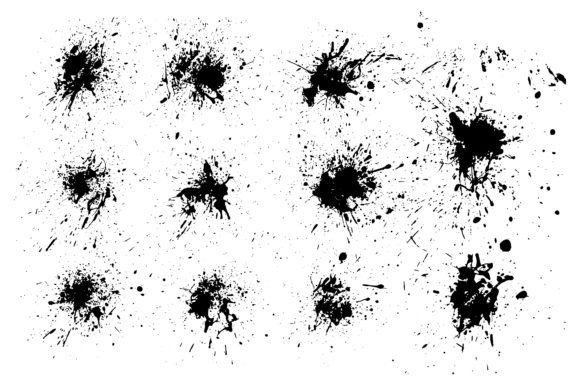 Download Dirty Ink Splatter Graphic Blot Set - Graphic Collection
